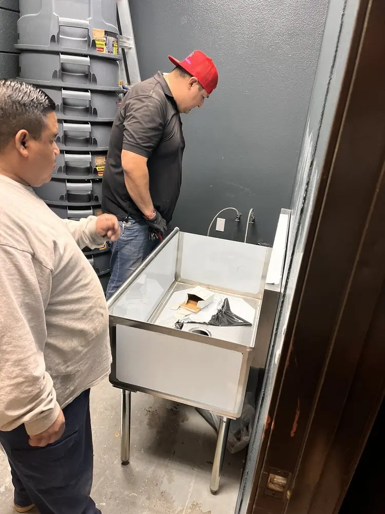 Commercial plumbing and sink installation in Orange City